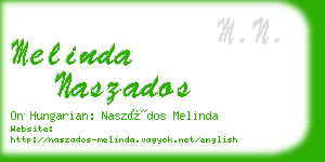 melinda naszados business card